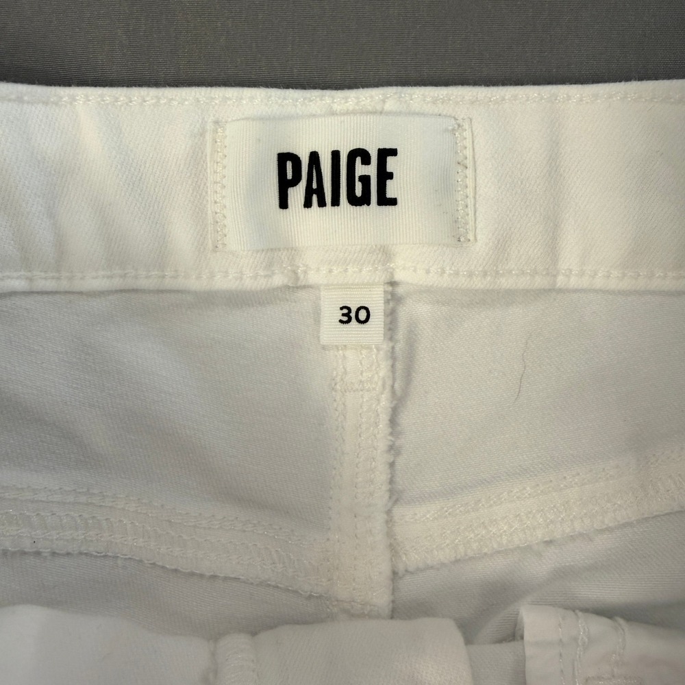 PAIGE Jacqueline Crop Optic White Jeans Size 30 New‎ Womens Denim Pants - Picture 7 of 9